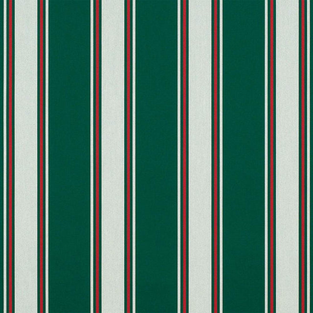 Sample of Sunbrella Forest Green Fancy 4790-0000 46-Inch Stripes Awning / Shade Fabric