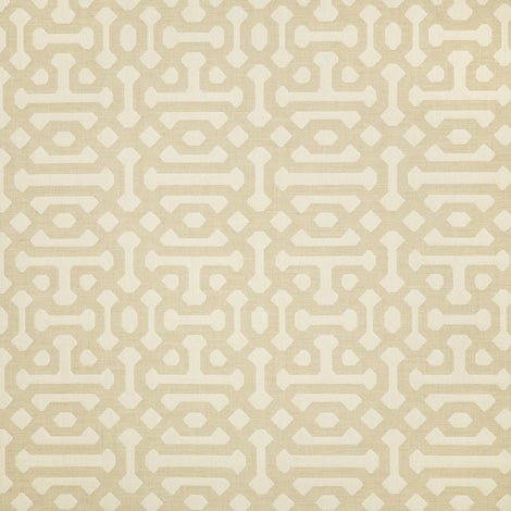 Sample of Sunbrella Fretwork Flax 45991-0001 Elements Collection Upholstery Fabric