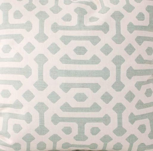 Sample of Sunbrella Fretwork Mist 45991-0000 Elements Collection - Reversible Upholstery Fabric (Dark Side)