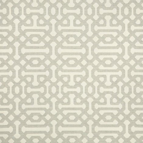 Sample of Sunbrella Fretwork Pewter 45991-0002 Elements Collection Upholstery Fabric