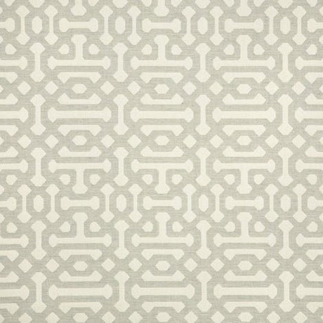 Sample of Sunbrella Fretwork Pewter 45991-0002 Elements Collection Upholstery Fabric