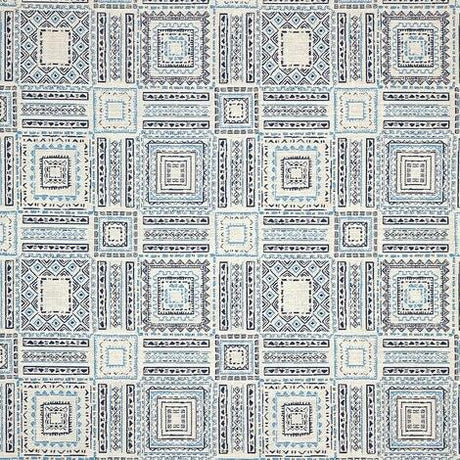 Sample of Sunbrella Garza Indigo 145675-0002 Elements Collection Upholstery Fabric