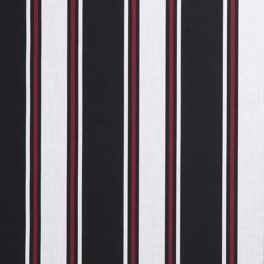 Sample of Sunbrella Hatteras Raven 4989-0000 46-Inch Stripes Awning / Shade Fabric