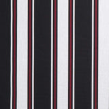 Sample of Sunbrella Hatteras Raven 4989-0000 46-Inch Stripes Awning / Shade Fabric