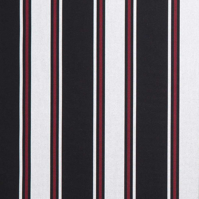 Sample of Sunbrella Hatteras Raven 4989-0000 46-Inch Stripes Awning / Shade Fabric