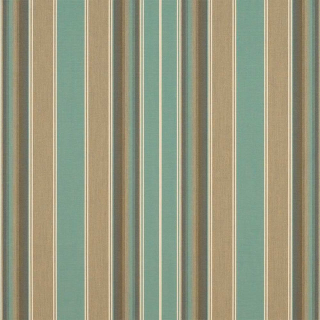 Sample of Sunbrella Kiawah Spa 4868-0000 46-Inch Stripes Awning / Shade Fabric