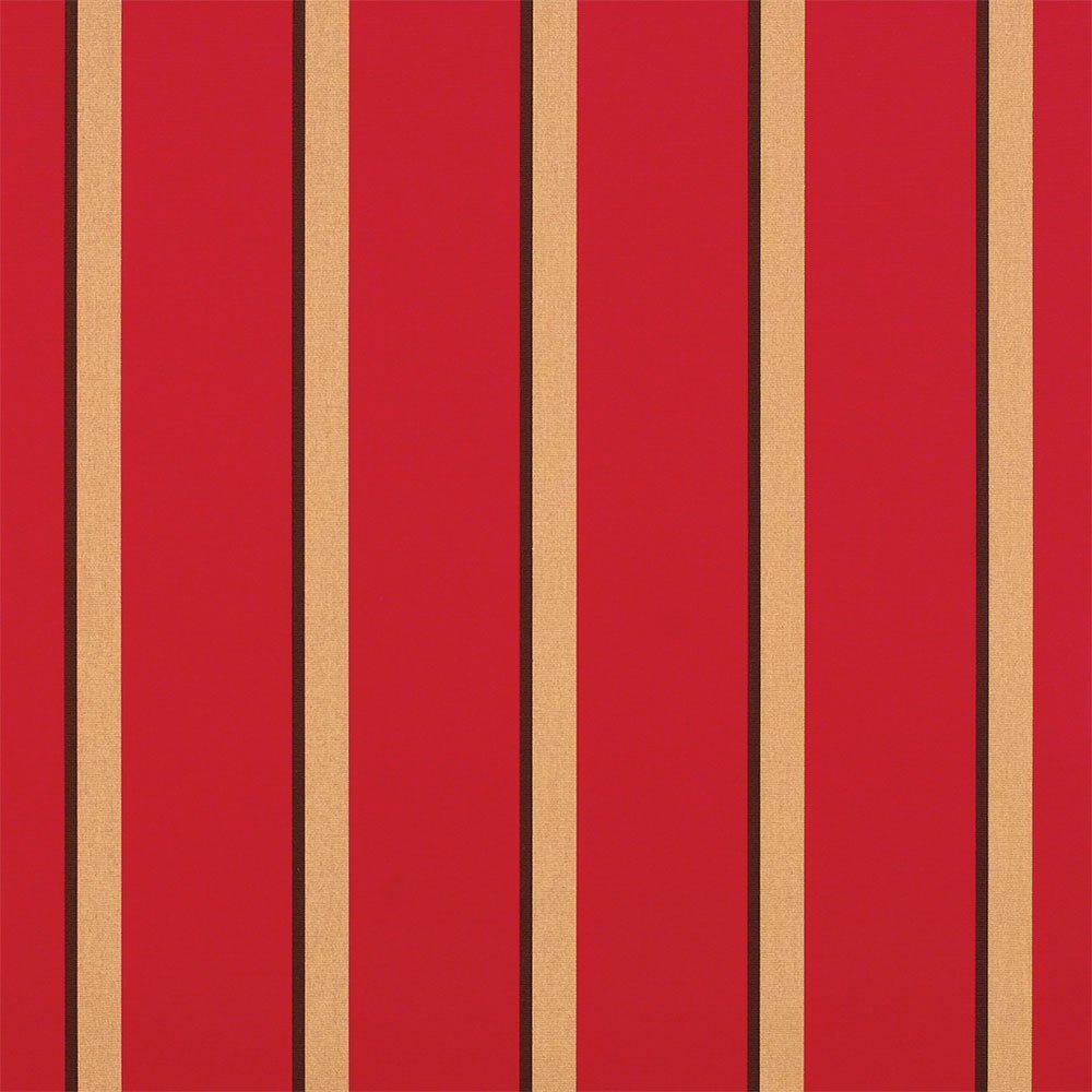 Sample of Sunbrella Manteo Cardinal 4991-0000 46-Inch Stripes Mayfield Collection Awning / Shade Fabric