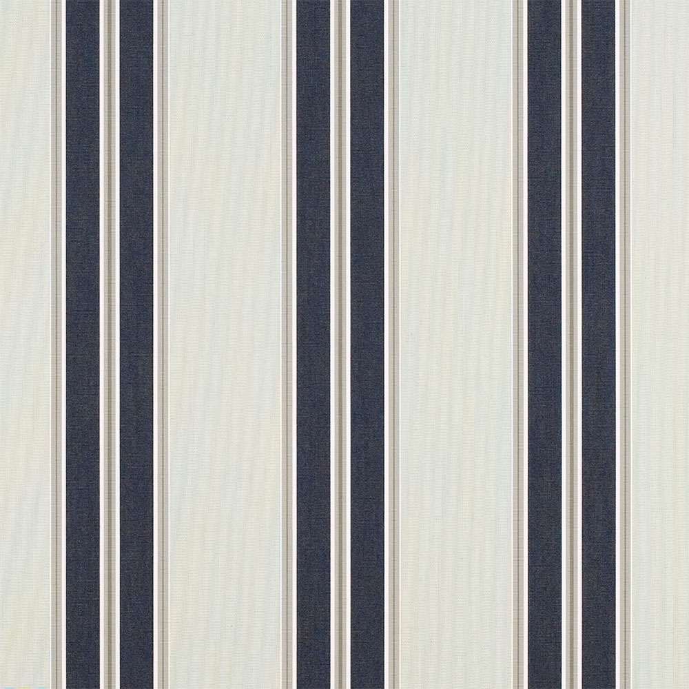 Sample of Sunbrella Navy / Taupe Fancy 4916-0000 46-Inch Stripes Awning / Shade Fabric