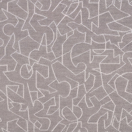 Sample of Sunbrella Overdraw Silver 87002 - 0002 Transcend Collection Upholstery Fabric