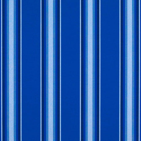 Sample of Sunbrella Pacific Blue Fancy 4755-0000 46-Inch Stripes Awning / Shade Fabric