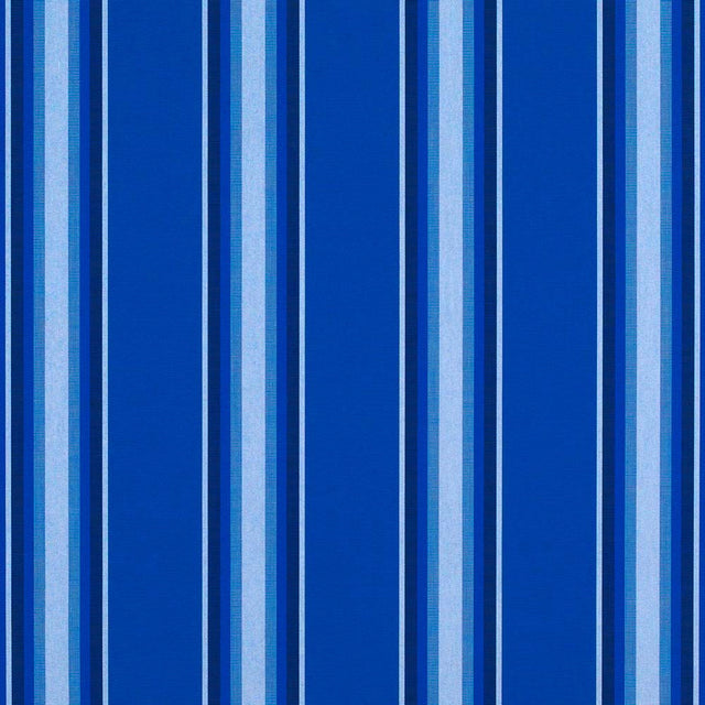 Sample of Sunbrella Pacific Blue Fancy 4755-0000 46-Inch Stripes Awning / Shade Fabric