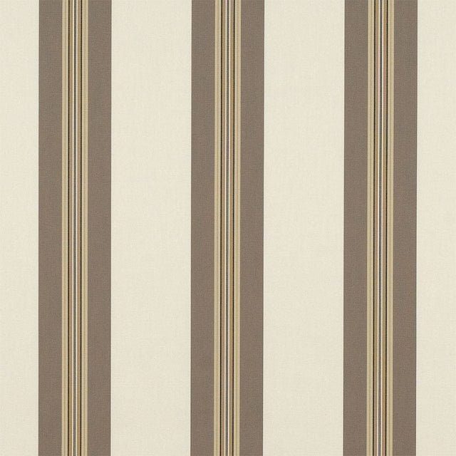 Sample of Sunbrella Taupe Tailored Bar Stripe 4945-0000 46-Inch Stripes Awning / Shade Fabric