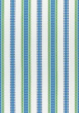 Thibaut Samba Stripe Royal Blue and Green W74670 Festival Collection Upholstery Fabric