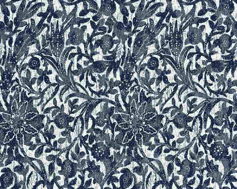 Scalamandre Bali Floral Ultramarine SC 000627195 Isola Collection Upholstery Fabric