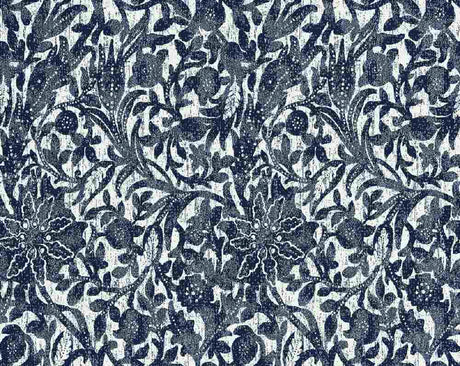 Scalamandre Bali Floral Ultramarine SC 000627195 Isola Collection Upholstery Fabric