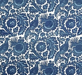 Scalamandre Spoleto Light and Dark Blue On White SC 000136389 Upholstery Fabric
