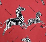 Scalamandre Zebras Masai Red SC 000136378 Zebras Collection Upholstery Fabric