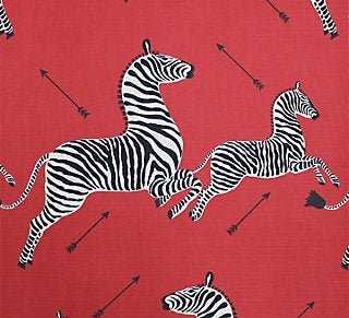 Scalamandre Zebras Masai Red SC 000136378 Zebras Collection Upholstery Fabric