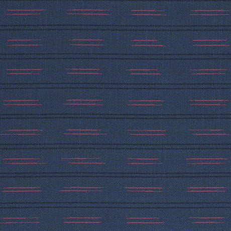 Schumacher Ainsley Stripe Navy 78581 Indoor / Outdoor Prints and Wovens Collection Upholstery Fabric
