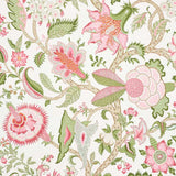 Schumacher Arborvitae Pink and Leaf 177371 Schumacher Classics Collection Indoor Upholstery Fabric