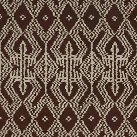Schumacher Asaka Ikat Espresso 176093 Ikat Collection Indoor Upholstery Fabric