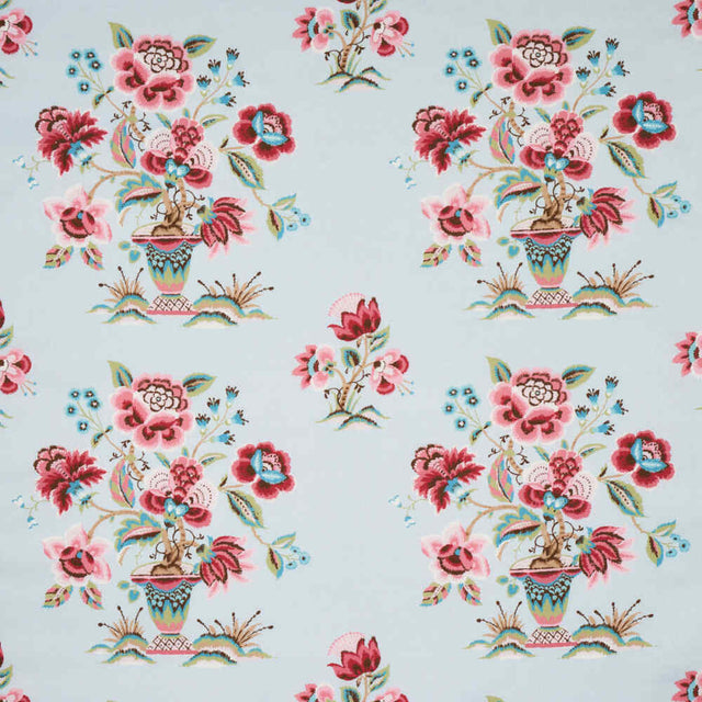 Schumacher Ashford Linen Rose And Sky 180040 Schumacher Classics Collection Indoor Upholstery Fabric