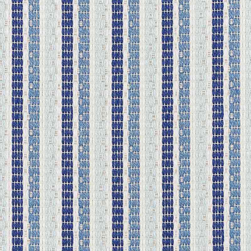 Schumacher Barbary Stripe Blue 76641 Indoor / Outdoor Linen Collection Upholstery Fabric