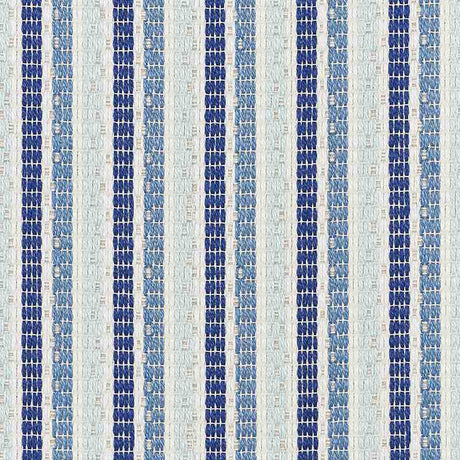 Schumacher Barbary Stripe Blue 76641 Indoor / Outdoor Linen Collection Upholstery Fabric