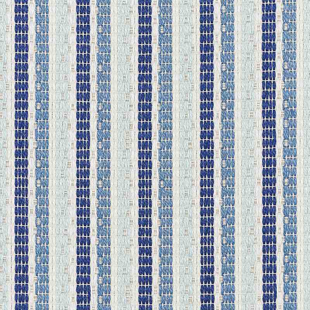 Schumacher Barbary Stripe Blue 76641 Indoor / Outdoor Linen Collection Upholstery Fabric