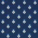 Schumacher Bee Epingle Blue 77411 Cut and Patterned Velvets Collection Indoor Upholstery Fabric