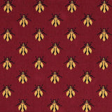 Schumacher Bee Epingle Red 77410 Cut and Patterned Velvets Collection Indoor Upholstery Fabric