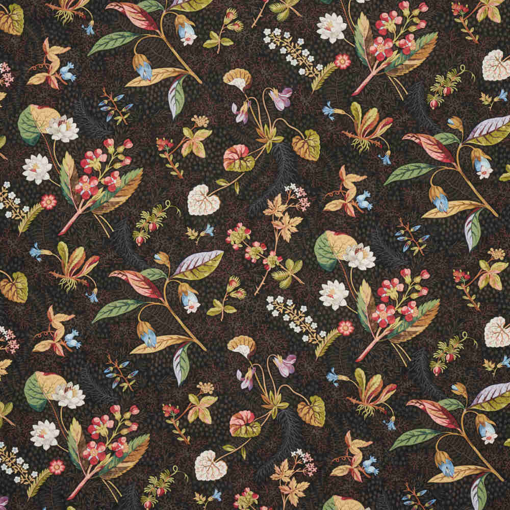 Schumacher Blackwell Linen Noir 180090 Schumacher Classics Collection Indoor Upholstery Fabric