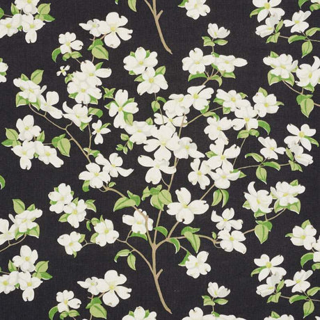 Schumacher Blooming Branch Black 177412 Schumacher Classics Collection Indoor Upholstery Fabric