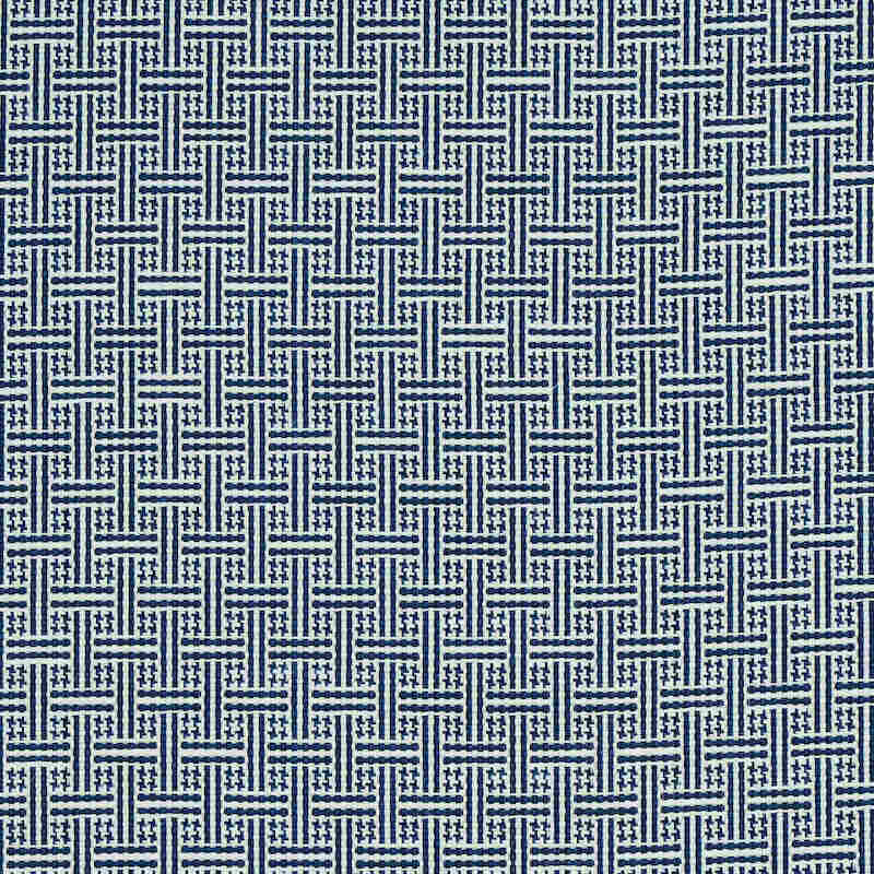 Schumacher Brickell  Navy 75936 Indoor / Outdoor Prints and Wovens Collection Upholstery Fabric