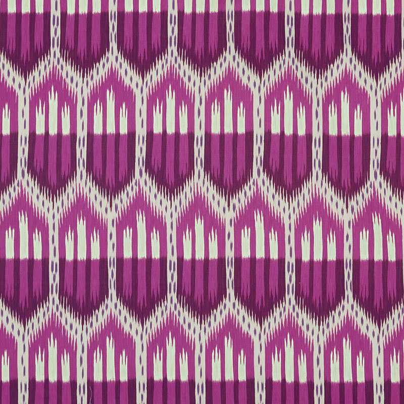 Schumacher Bukhara Ikat Fuchsia 176082 Ikat Collection Indoor Upholstery Fabric