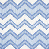 Schumacher Chevron Ikat Blue 72630 Ikat Collection Indoor Upholstery Fabric