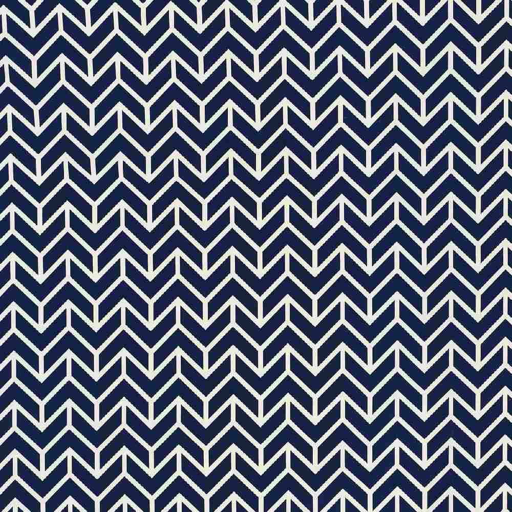Schumacher Chevron Navy 176692 Indoor / Outdoor Prints and Wovens Collection Upholstery Fabric