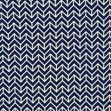 Schumacher Chevron Navy 176692 Indoor / Outdoor Prints and Wovens Collection Upholstery Fabric