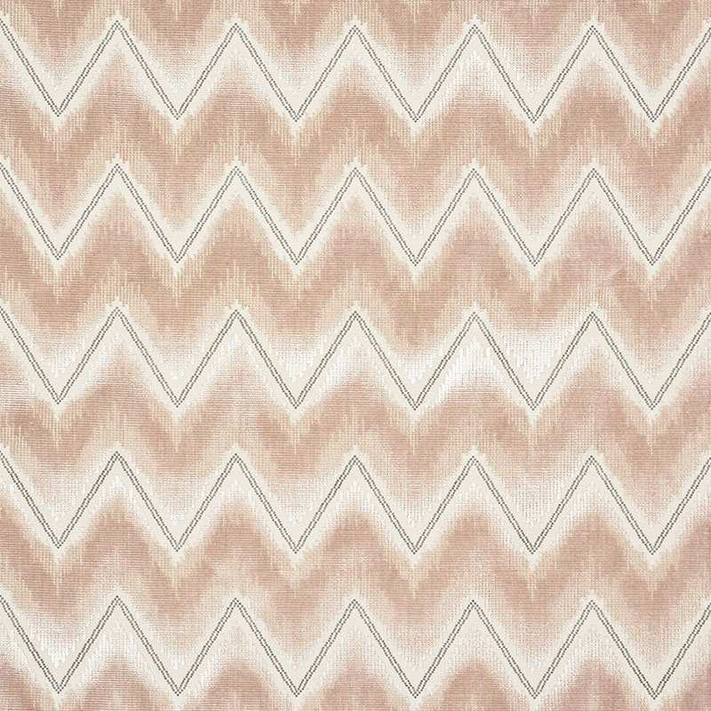 Schumacher Chevron Velvet Blush 72840 Cut and Patterned Velvets Collection Indoor Upholstery Fabric