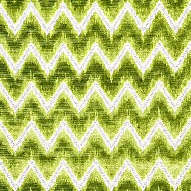 Schumacher Chevron Velvet Leaf 72843 Cut and Patterned Velvets Collection Indoor Upholstery Fabric