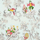 Schumacher Chinoiserie Moderne Aqua 177420 Schumacher Classics Collection Indoor Upholstery Fabric