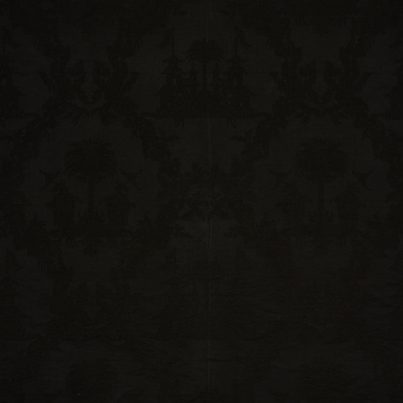 Schumacher Chinoiserie Royale Black 71833 Schumacher Classics Collection Indoor Upholstery Fabric