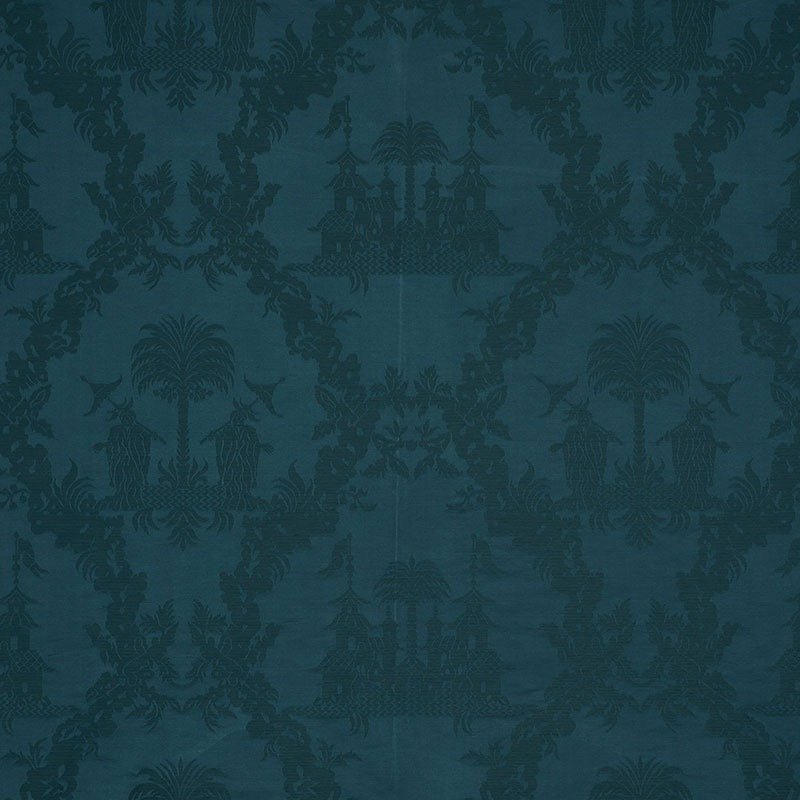 Schumacher Chinoiserie Royale Peacock 71830 Schumacher Classics Collection Indoor Upholstery Fabric