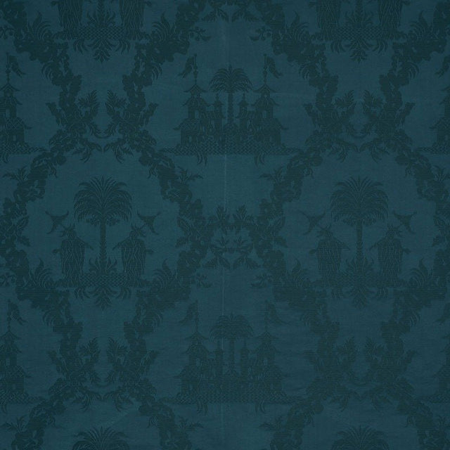 Schumacher Chinoiserie Royale Peacock 71830 Schumacher Classics Collection Indoor Upholstery Fabric