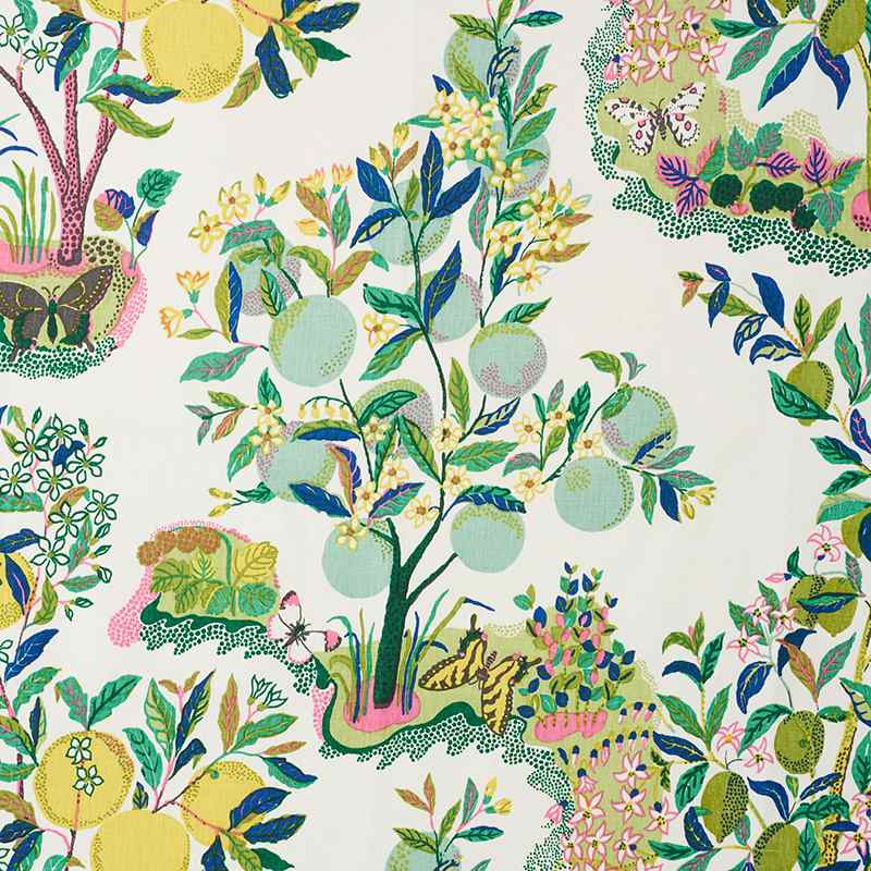 Schumacher Citrus Garden Lime 175762 Schumacher Classics Collection Indoor Upholstery Fabric