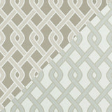 Schumacher Cleo Trellis Neutral 79572 Indoor / Outdoor Prints and Wovens Collection Upholstery Fabric