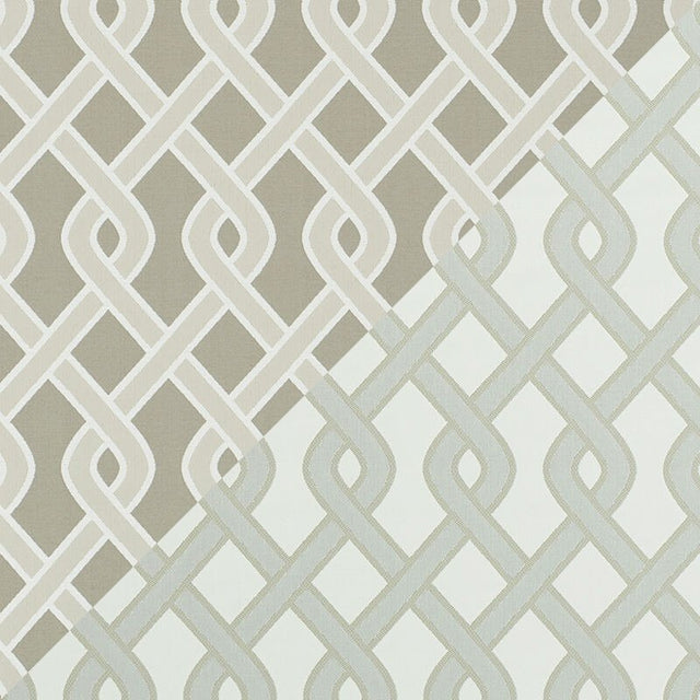 Schumacher Cleo Trellis Neutral 79572 Indoor / Outdoor Prints and Wovens Collection Upholstery Fabric