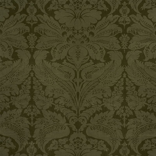 Schumacher Cordwain Velvet Olive 73951 Cut and Patterned Velvets Collection Indoor Upholstery Fabric