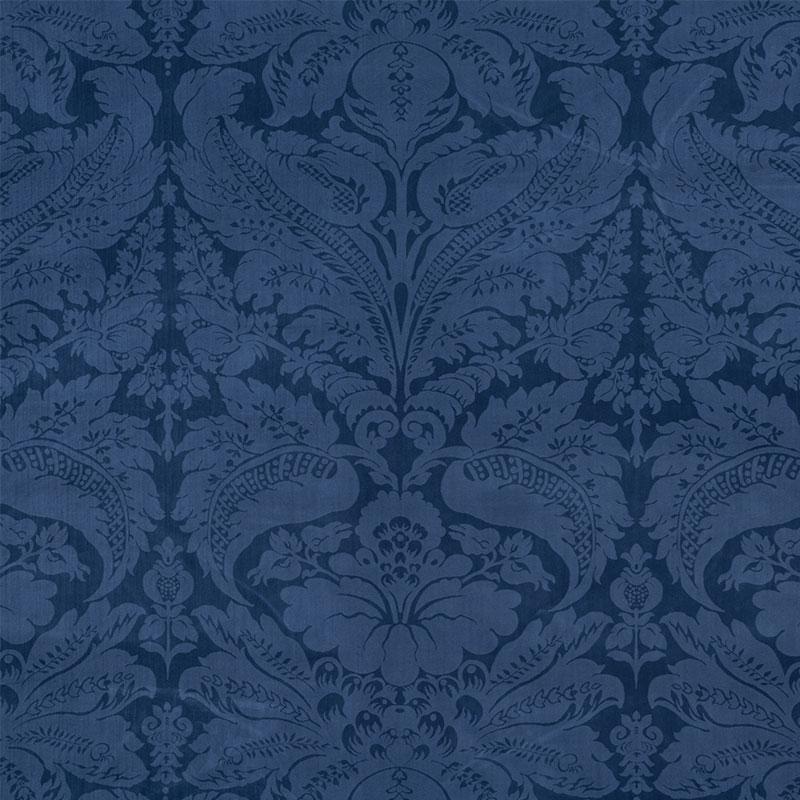 Schumacher Cordwain Velvet Sapphire 73950 Cut and Patterned Velvets Collection Indoor Upholstery Fabric