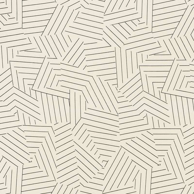 Schumacher Deconstructed Stripe II Black 176700 Indoor / Outdoor Prints and Wovens Collection Upholstery Fabric